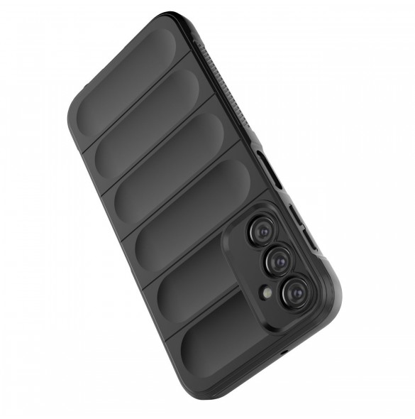 Magic Shield Fodral till Samsung Galaxy A24 4G flexibelt pansarskal svart