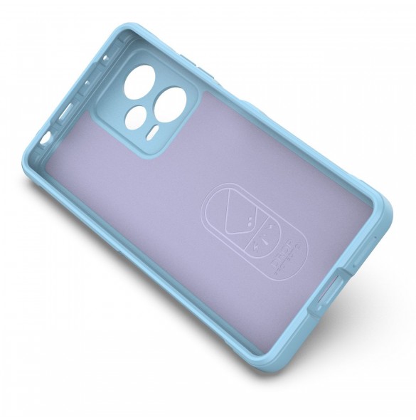 Magic Shield-fodral till Xiaomi Redmi Note 12 Pro+ flexibelt pansarskydd ljusblått