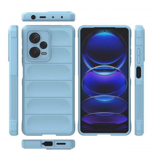 Magic Shield-fodral till Xiaomi Redmi Note 12 Pro+ flexibelt pansarskydd ljusblått
