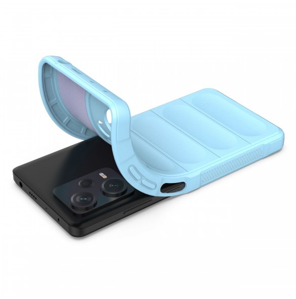 Magic Shield-fodral till Xiaomi Redmi Note 12 Pro+ flexibelt pansarskydd ljusblått