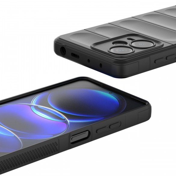 Magic Shield-fodral till Xiaomi Redmi Note 12 Pro+ flexibelt pansarskydd blå