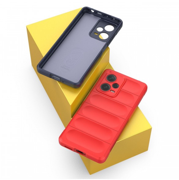 Magic Shield Fodral till Xiaomi Redmi Note 12 Pro+ flexibelt pansarskal rött
