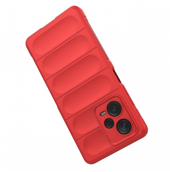 Magic Shield Fodral till Xiaomi Redmi Note 12 Pro+ flexibelt pansarskal rött
