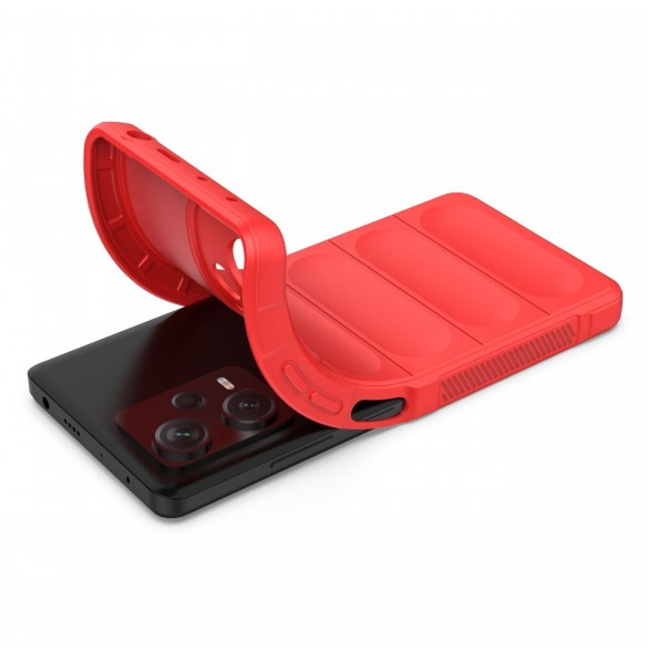 Magic Shield Fodral till Xiaomi Redmi Note 12 Pro+ flexibelt pansarskal rött