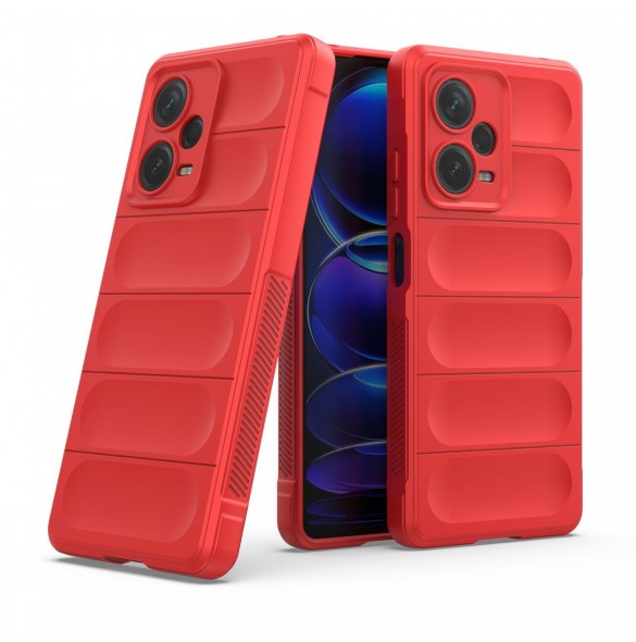 Magic Shield Fodral till Xiaomi Redmi Note 12 Pro+ flexibelt pansarskal rött