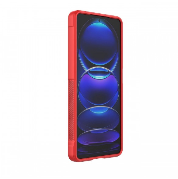 Magic Shield Fodral till Xiaomi Redmi Note 12 Pro+ flexibelt pansarskal rött
