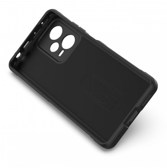 Magic Shield Fodral för Xiaomi Redmi Note 12 Pro+ flexibelt pansarskal svart