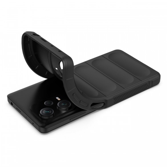 Magic Shield Fodral för Xiaomi Redmi Note 12 Pro+ flexibelt pansarskal svart