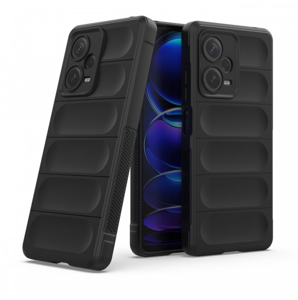 Magic Shield Fodral för Xiaomi Redmi Note 12 Pro+ flexibelt pansarskal svart