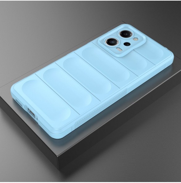 Magic Shield Case Cover för Xiaomi Redmi Note 12 Pro / Poco X5 Pro 5G Flexible Armor Cover Ljusblå