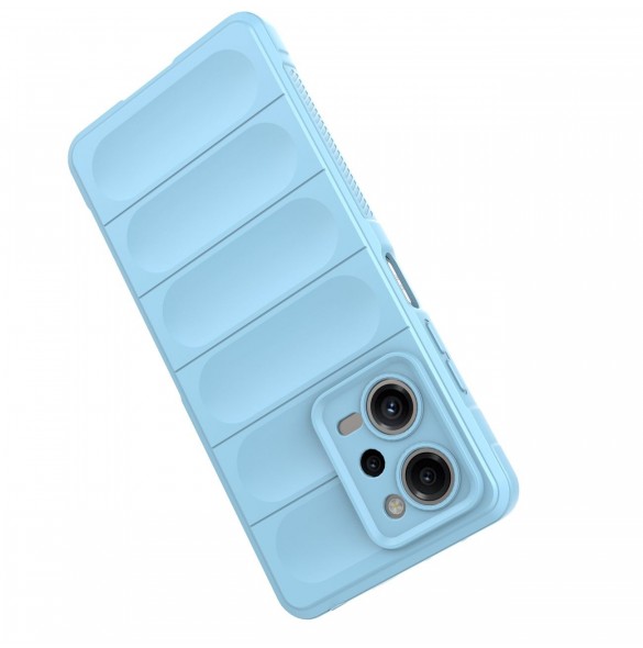 Magic Shield Case Cover för Xiaomi Redmi Note 12 Pro / Poco X5 Pro 5G Flexible Armor Cover Ljusblå