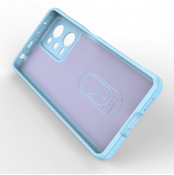 Magic Shield Case Cover för Xiaomi Redmi Note 12 Pro / Poco X5 Pro 5G Flexible Armor Cover Ljusblå