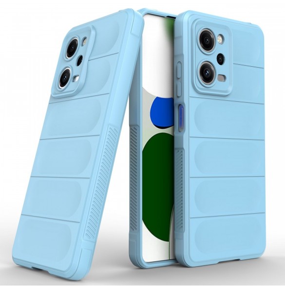 Magic Shield Case Cover för Xiaomi Redmi Note 12 Pro / Poco X5 Pro 5G Flexible Armor Cover Ljusblå