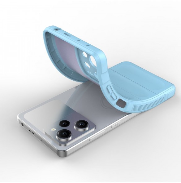 Magic Shield Case Cover för Xiaomi Redmi Note 12 Pro / Poco X5 Pro 5G Flexible Armor Cover Ljusblå