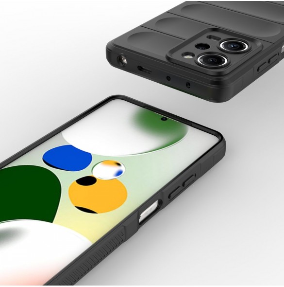 Magic Shield Case Cover för Xiaomi Redmi Note 12 Pro / Poco X5 Pro 5G Flexible Armor Cover Ljusblå