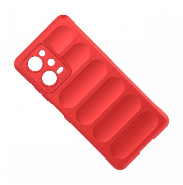 Magic Shield Case Cover för Xiaomi Redmi Note 12 Pro / Poco X5 Pro 5G Flexible Armor Cover Burgundy