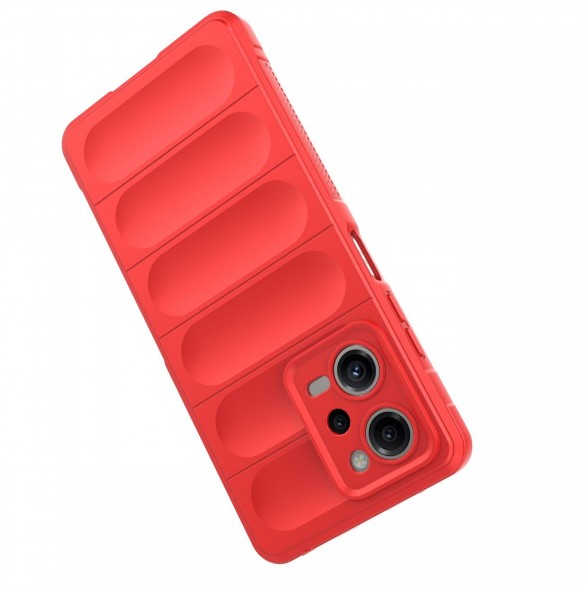Magic Shield-fodral till Xiaomi Redmi Note 12 Pro / Poco X5 Pro 5G flexibelt pansarskal rött