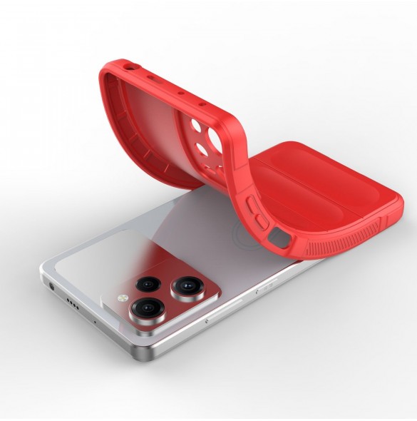 Magic Shield-fodral till Xiaomi Redmi Note 12 Pro / Poco X5 Pro 5G flexibelt pansarskal rött