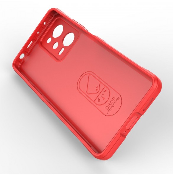 Magic Shield-fodral till Xiaomi Redmi Note 12 Pro / Poco X5 Pro 5G flexibelt pansarskal rött