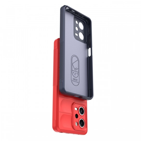 Magic Shield-fodral till Xiaomi Redmi Note 12 Pro / Poco X5 Pro 5G flexibelt pansarskal rött
