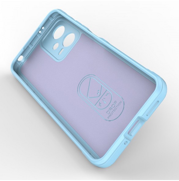 Magic Shield Case Cover för Xiaomi Redmi Note 12 5G / Poco X5 5G Flexible Armor Cover Ljusblå