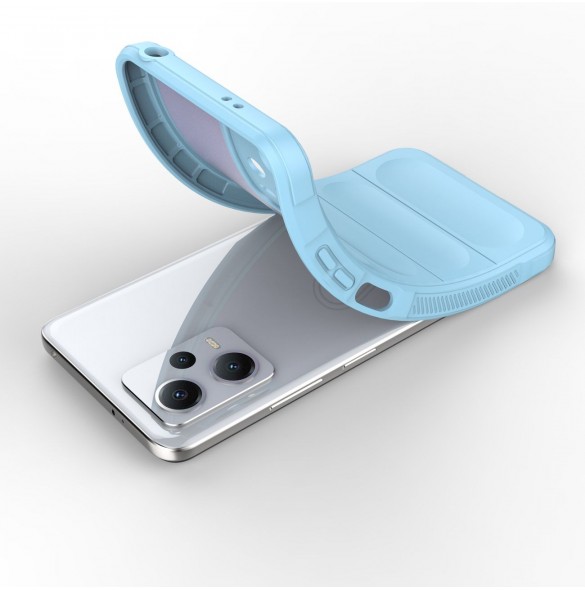 Magic Shield Case Cover för Xiaomi Redmi Note 12 5G / Poco X5 5G Flexible Armor Cover Ljusblå