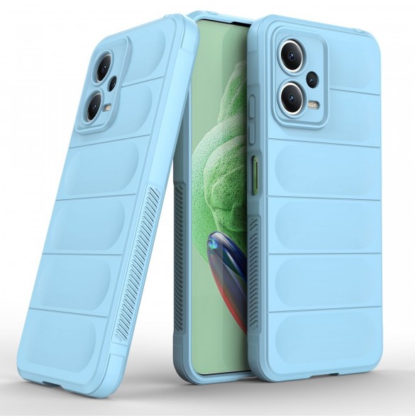 Magic Shield Case Cover för Xiaomi Redmi Note 12 5G / Poco X5 5G Flexible Armor Cover Ljusblå