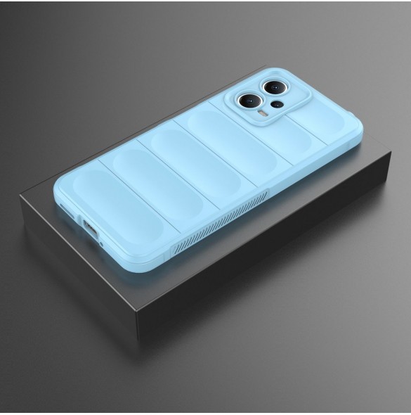 Magic Shield Case Cover för Xiaomi Redmi Note 12 5G / Poco X5 5G Flexible Armor Cover Ljusblå