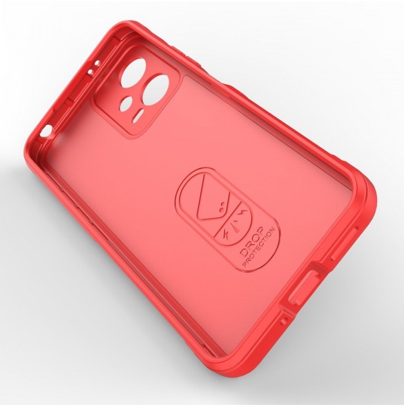 Magic Shield Fodral för Xiaomi Redmi Note 12 5G / Poco X5 5G Flexibelt Armor Cover Röd