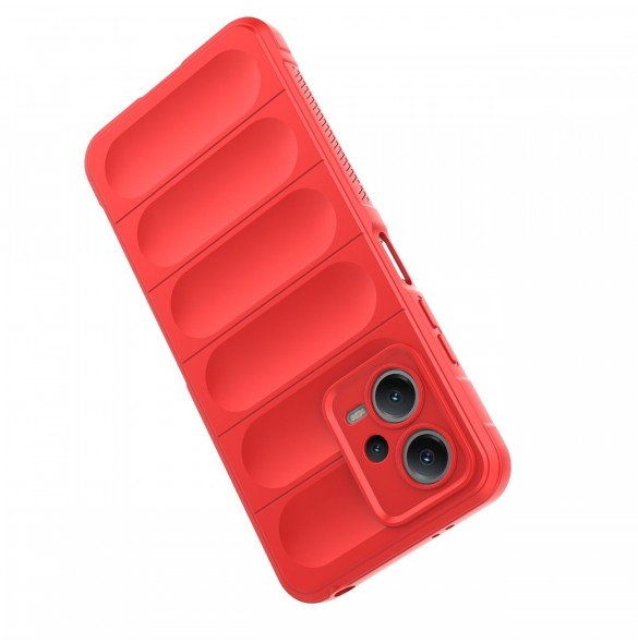 Magic Shield Fodral för Xiaomi Redmi Note 12 5G / Poco X5 5G Flexibelt Armor Cover Röd