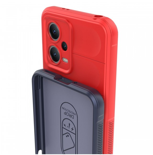 Magic Shield Fodral för Xiaomi Redmi Note 12 5G / Poco X5 5G Flexibelt Armor Cover Röd