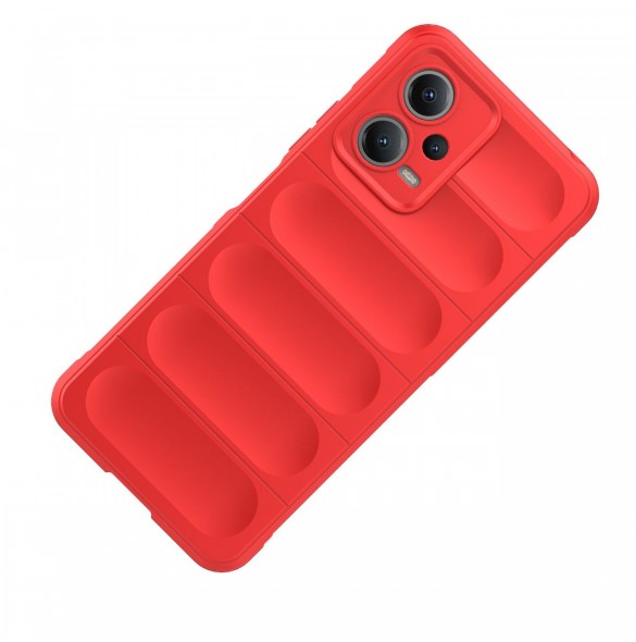 Magic Shield Fodral för Xiaomi Redmi Note 12 5G / Poco X5 5G Flexibelt Armor Cover Röd