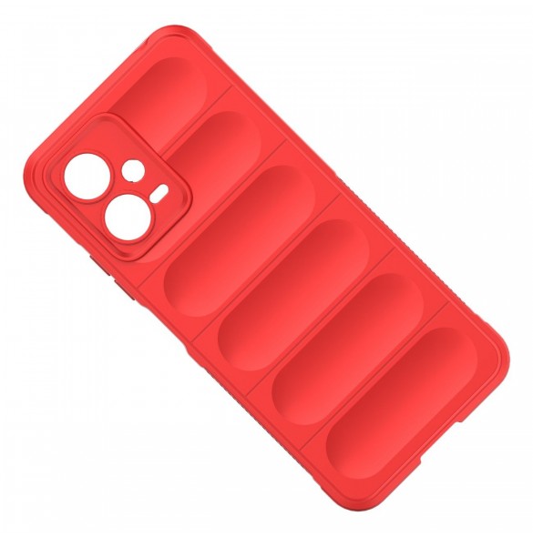 Magic Shield Fodral för Xiaomi Redmi Note 12 5G / Poco X5 5G Flexibelt Armor Cover Röd