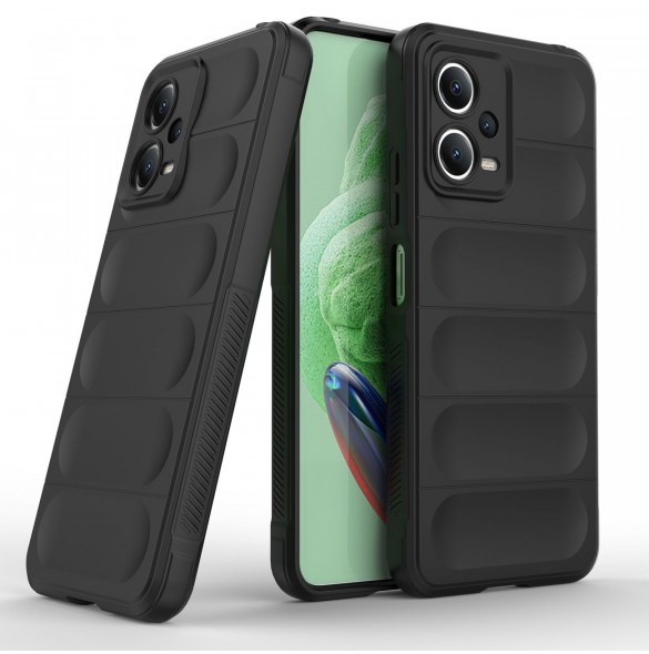 Magic Shield Fodral för Xiaomi Redmi Note 12 5G / Poco X5 5G Flexibelt Armor Cover Svart