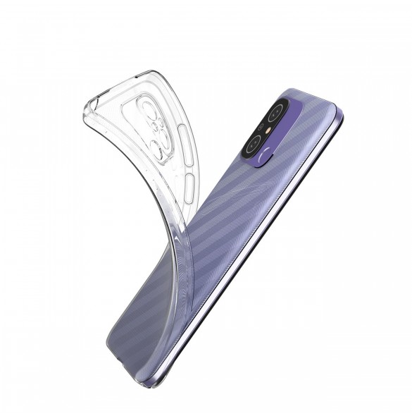 Ultra Clear 0,5 mm fodral för Xiaomi Redmi 11A / Poco C55 / Redmi 12C tunt skydd Transparent