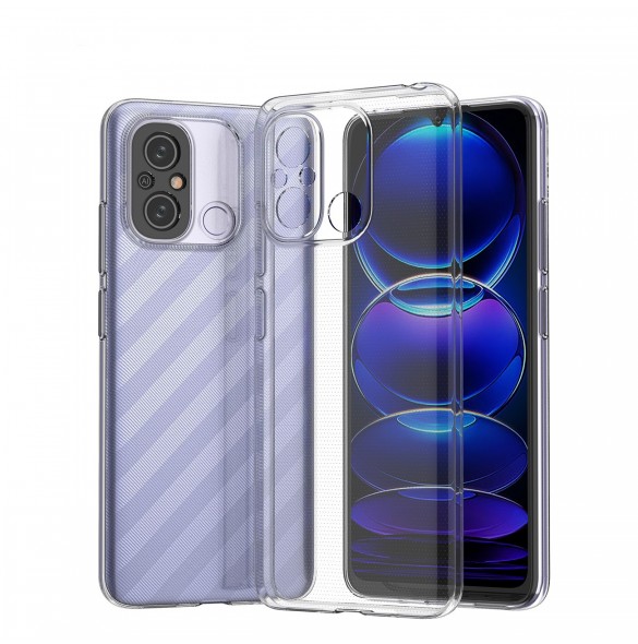 Ultra Clear 0,5 mm fodral för Xiaomi Redmi 11A / Poco C55 / Redmi 12C tunt skydd Transparent