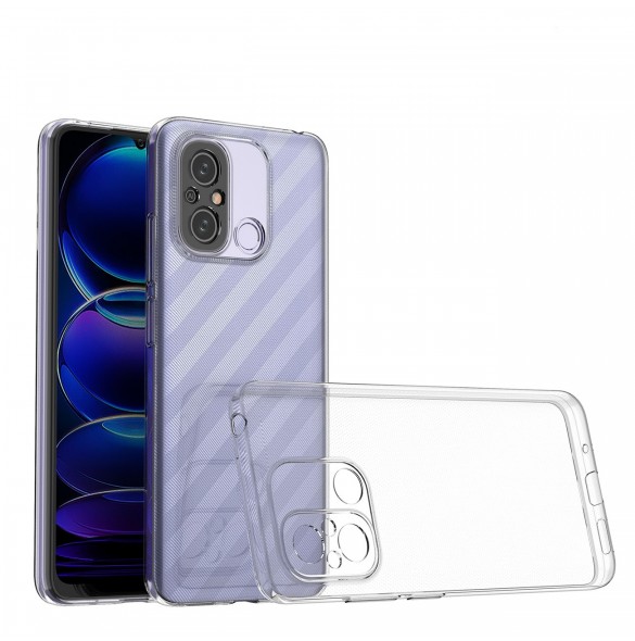 Ultra Clear 0,5 mm fodral för Xiaomi Redmi 11A / Poco C55 / Redmi 12C tunt skydd Transparent