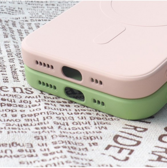 iPhone 14 Pro Silikonfodral Magsafe - ljusblå