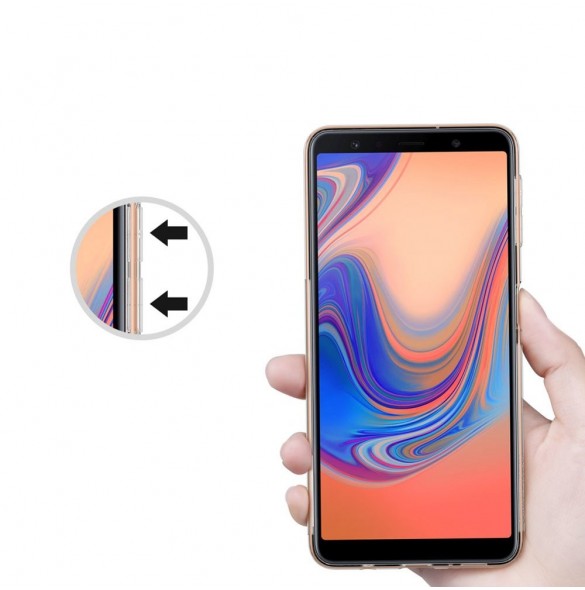 Genomskinligt och väldigt snyggt skydd till Samsung Galaxy A7 2018 A750.