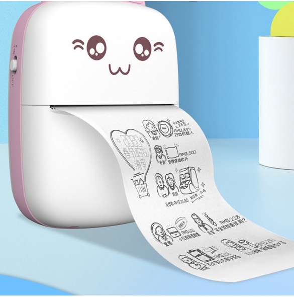 Termoskrivare mini cat HURC9 - rosa