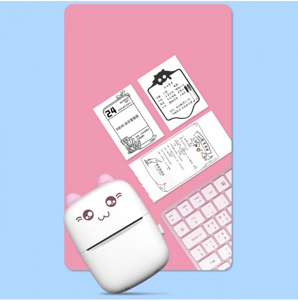 Termoskrivare mini cat HURC9 - rosa