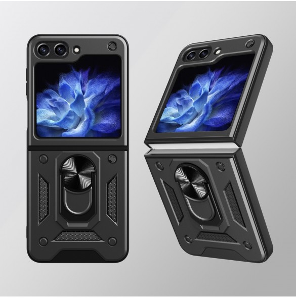 Hybrid Armor Camshield-fodral för Z Flip 5 5G med kameraskydd - Rosa