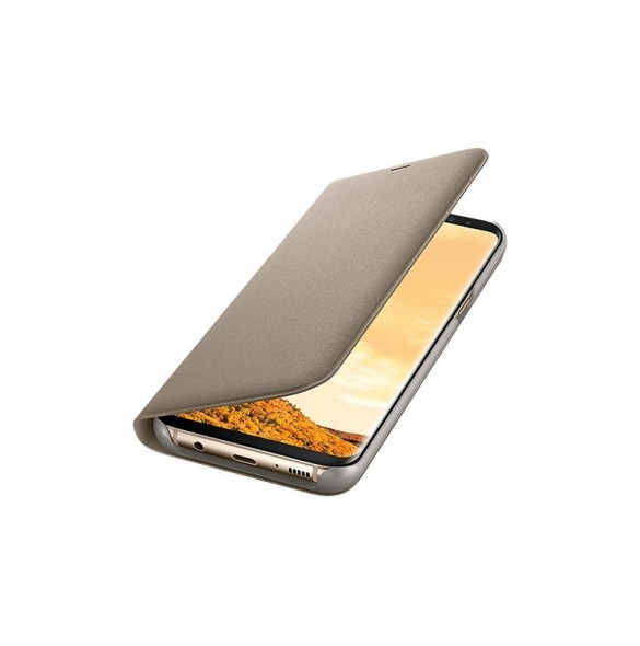 Samsung EF-NG955PFE LED View Cover Vikbart Fodral Till Samsung Galaxy S8 Plus - Guld