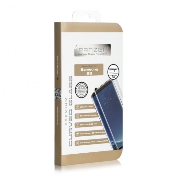 Samsung Galaxy S8 Panzer Curved Glass - Svart