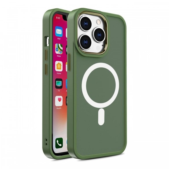 Magnetic Color Matte Fodral till iPhone 15 Pro Max - rosa