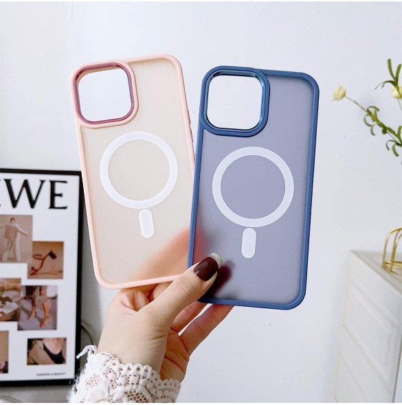 Magnetic Color Matte Fodral till iPhone 15 - grön