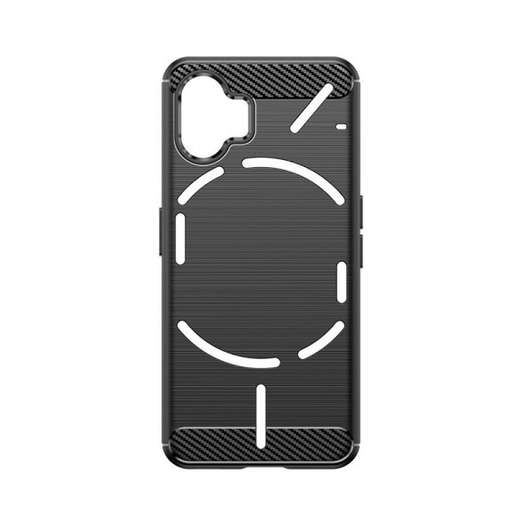 Carbon Case silikonfodral till Nothing Phone 2 - svart