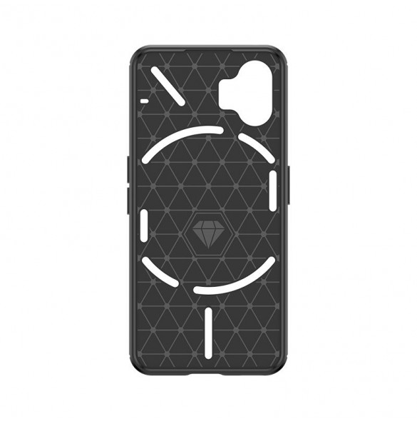 Carbon Case silikonfodral till Nothing Phone 2 - svart