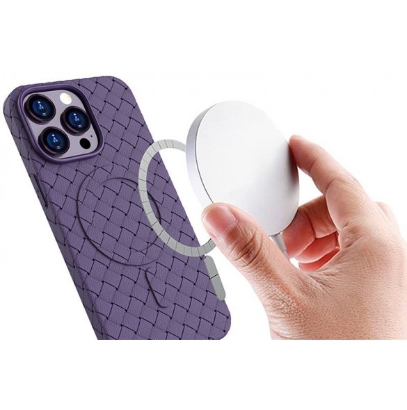 MagSafe Woven Fodral till iPhone 14 - lila