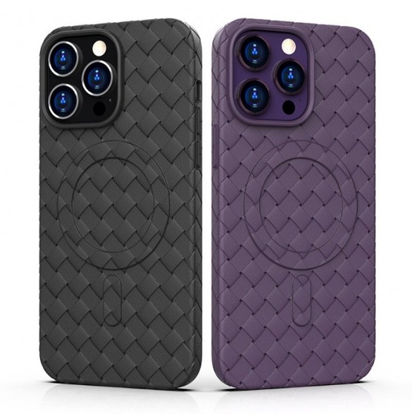MagSafe Woven Fodral till iPhone 14 Pro - lila